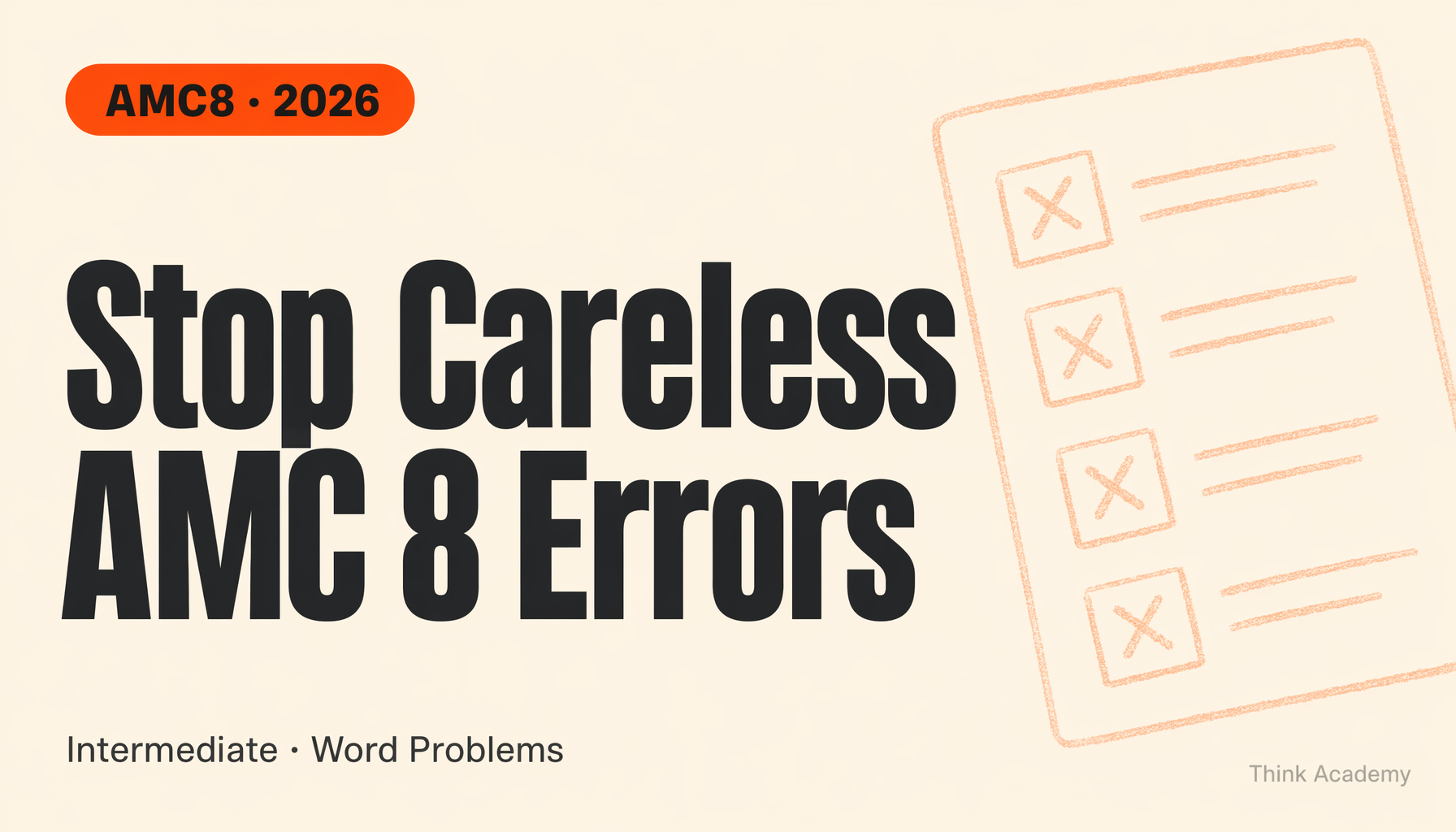 AMC 8 2027 Accuracy & Stability Prep Plan (Mock Test + Error Fixing) | Explanation